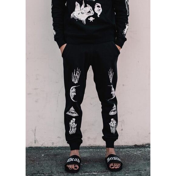 Blackcraft Other - BLACKCRAFT Cult IV Graphic Sweatpants Occult Symbol Joggers Gothic Steampunk XL